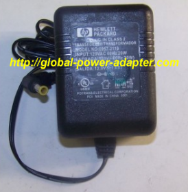 NEW HEWLETT PACKARD 0957-2110 AC ADAPTER 120VAC 50HZ 20W 12VDC 1.0A - Click Image to Close