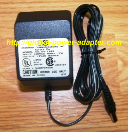 NEW Command Communications DV-1283 Inc AC Power 12VAC 830mA Supply Adapter Charger