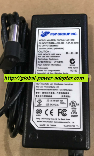 NEW FSP GROUP INC FSP048-1AD101C 24V 2A 5.5 X 2.1mm ADAPTER POWER SUPPLY - Click Image to Close