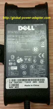 NEW Dell 65W AC Adapter 100-240V 50-60Hz With Strap For LA65NS0-00 Cords