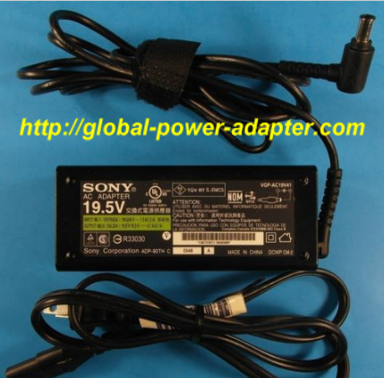 NEW Genuine Sony VGP-AC19V41 ADP-90TH C Laptop Charger AC Adapter 90W Power Supply - Click Image to Close