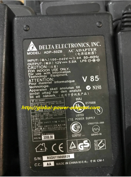Brand NEW DELTA ELECTRONICS INC ADP-50ZB SWITCHING POWERT AC DC ADAPTER SUPPLY!