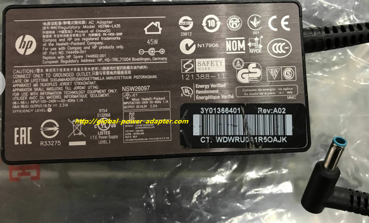 NEW HP HSTNN-LA35 FOR PA-1450-32HP SWITCHING POWERT AC DC ADAPTER SUPPLY! - Click Image to Close