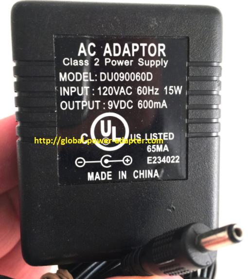 Brand NEW Adapter Charger 9VDC 9V 600mA DU090060D AC OEM Power Supply