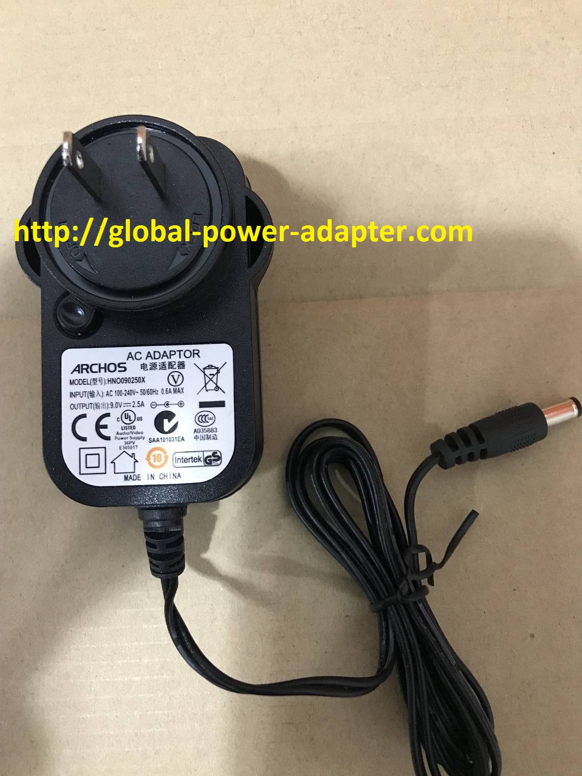 NEW ARCHOS HNO090250X AC DC Adapter POWER SUPPLY - Click Image to Close