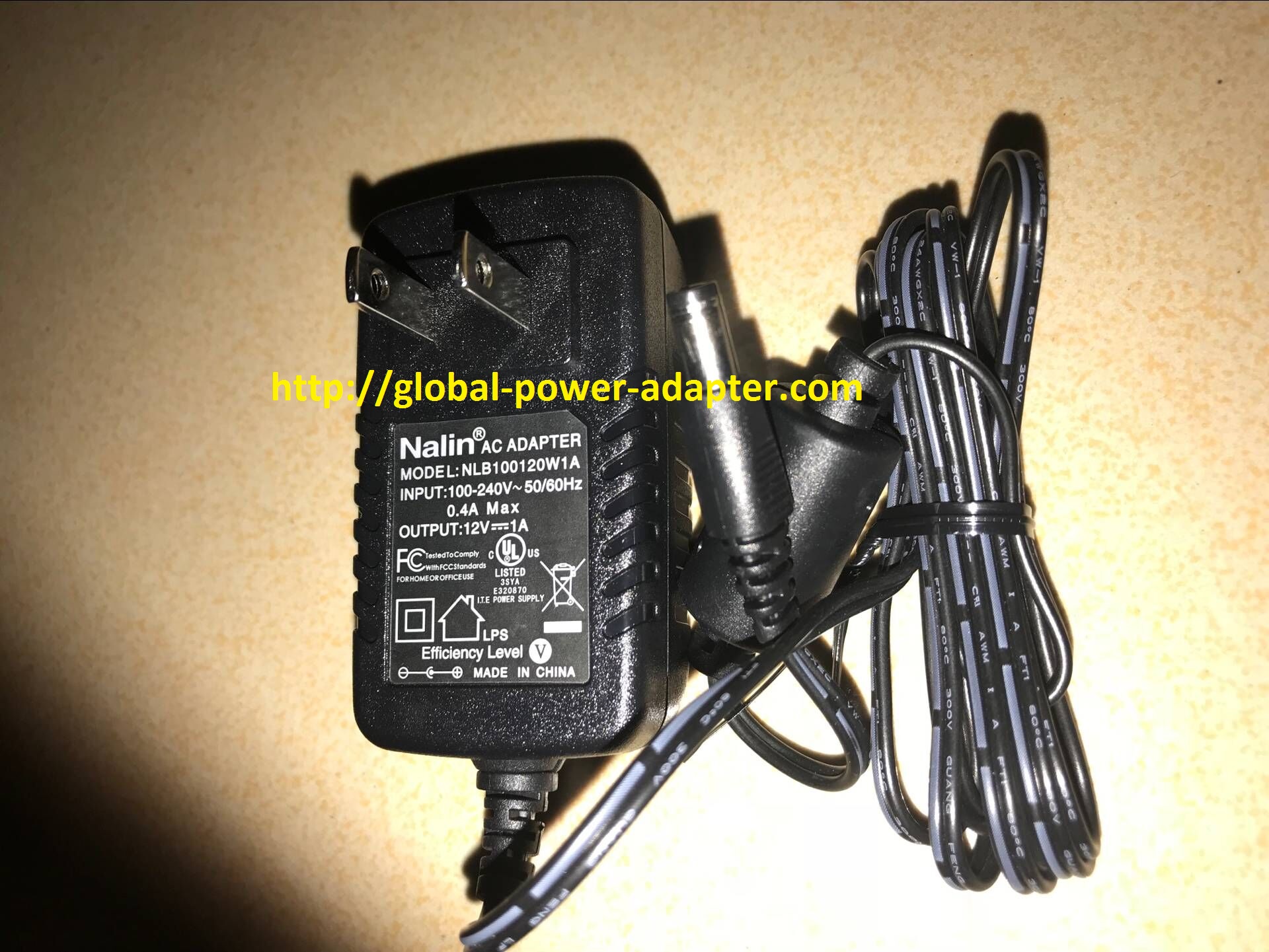 Brand NEW Nalin NLB100120W1A AC DC Adapter POWER SUPPLY - Click Image to Close