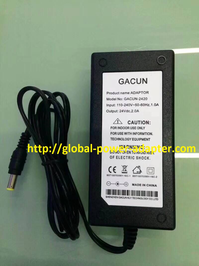 Brand NEW GACUN GACUN-2420 24V DC 2A AC Adapter POWER SUPPLY - Click Image to Close