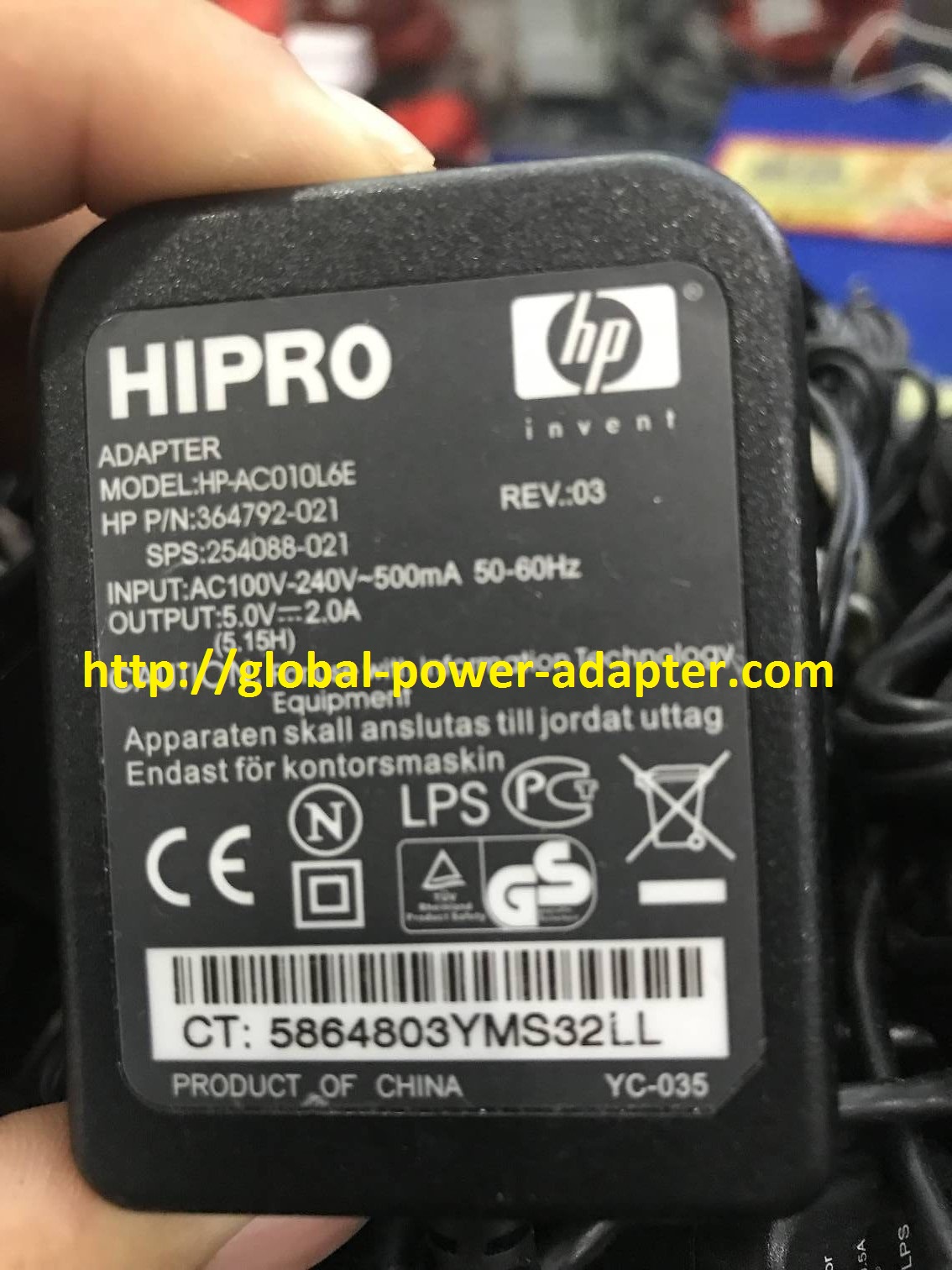 Brand NEW HIPRO HP-AC010L6E 364792-021 254088-021 AC DC Adapter POWER SUPPLY