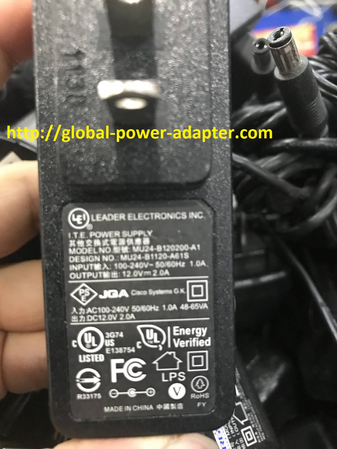 Brand NEW LEI MU24-B120200-A1 MU24-B1120-A61S AC DC Adapter POWER SUPPLY - Click Image to Close