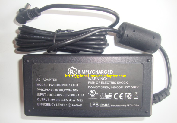 Brand NEW GENUINE POSKITZLTD PA1040-090T1A400 CPS10936-3B.PWR-105 AC DC Adapter POWER SUPPLY - Click Image to Close