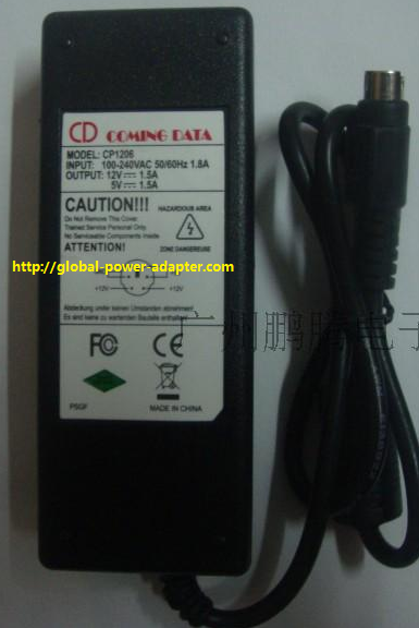 Brand NEW GENUINE COMING DATA CP1206 AC DC Adapter POWER SUPPLY - Click Image to Close