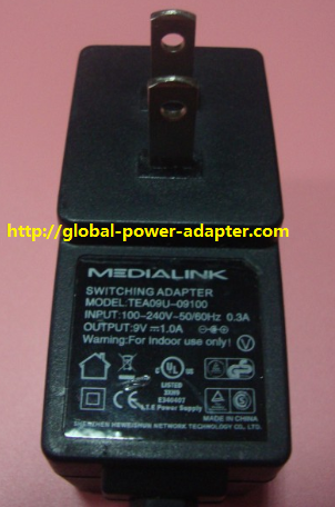 Brand NEW GENUINE MEDIALINK TEA09U-09100 AC DC Adapter POWER SUPPLY - Click Image to Close