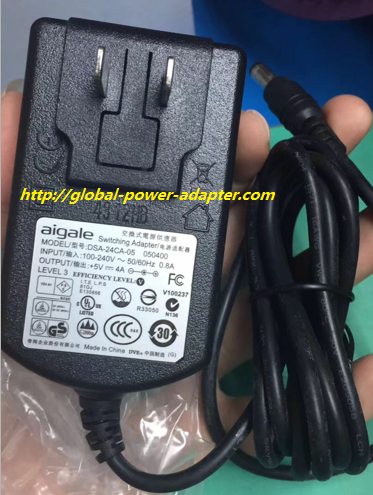 NEW AIGALE DSA-24CA-05 050400 SWITCHING POWER AC DC ADAPTER SUPPLY !