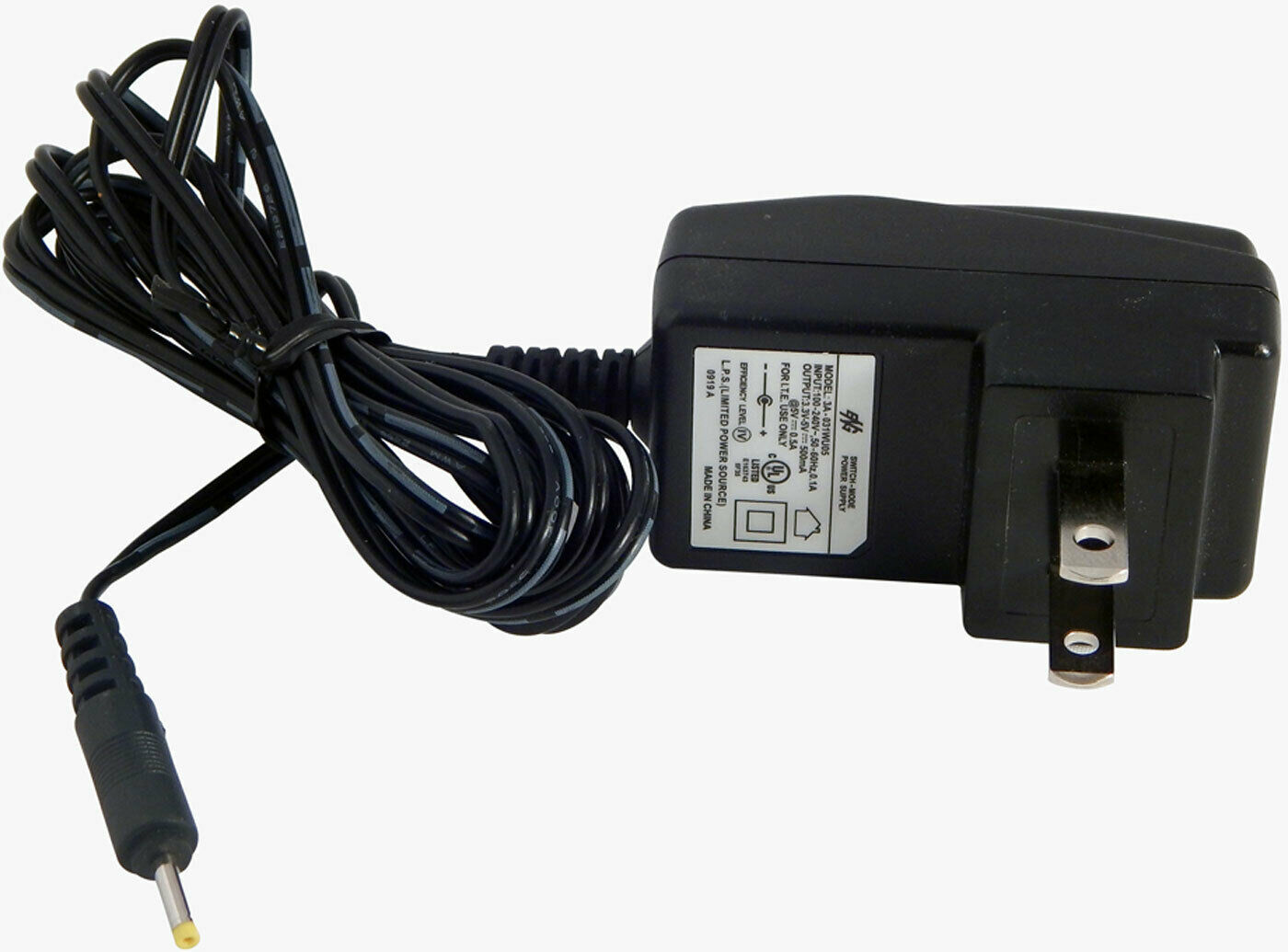 LPS 3.3V-5VDC 500mA AC Power Adapter 3A-031WU05 MPN: 3A-031WU05 Voltage: 3 V Compatible Brand: