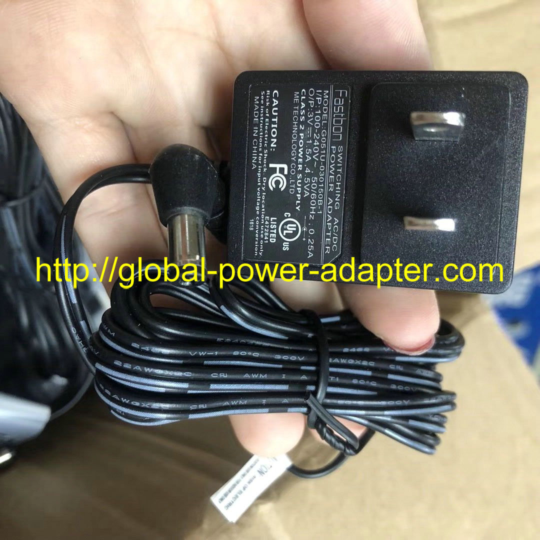 *Brand NEW* G051U-030150B-1 Fastbon 3V 1.5A 4.5VA AC DC Adapter POWER SUPPLY
