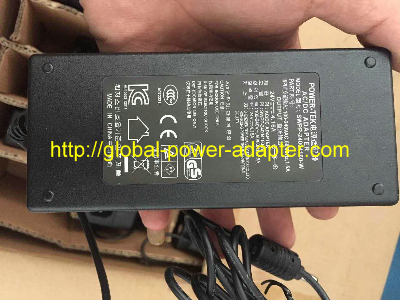 *Brand NEW*24V 4.16A POWER-TEK SWPP-24004160-W AC DC Adapter POWER SUPPLY - Click Image to Close