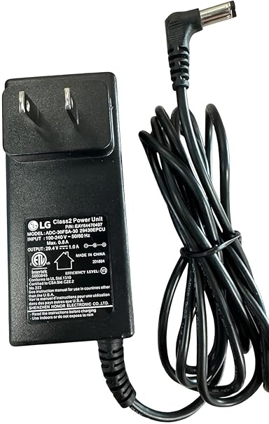 Genuine 29.4V 1A Adapter Compatible with LG EAY64470407 ADC-30FSA-30 for CordZero A9 Vacuum Cleaner