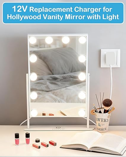 12V for Vanity Mirror Power Cord, Power Adapter Compatible with FENCHILIN/Hansong DC117-15 DC11715 /