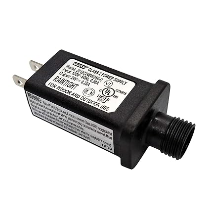 24V LED Transformer LED Controller Class 2 Power Supply, IP44 Waterproof Low Voltage Transformer US