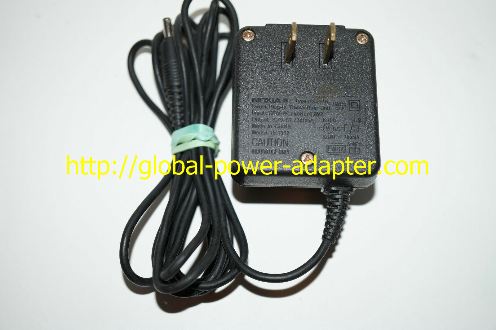 *Brand NEW* Nokia ACP-7U 3.7VDC 340mA AC Adapter Cell Phone Charger 15.1312 AC Adapter Power Supply