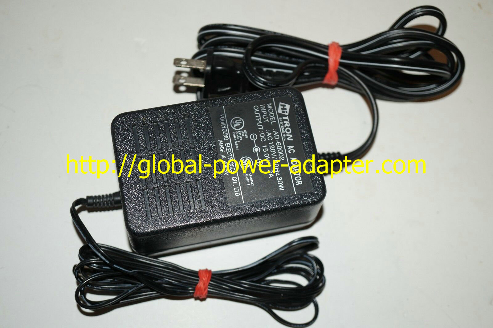 *Brand NEW* DC15.0V 1.2A Youkyoung Electronics Hitron Systems Inc. AD-60002 AC Adapter Power Supply