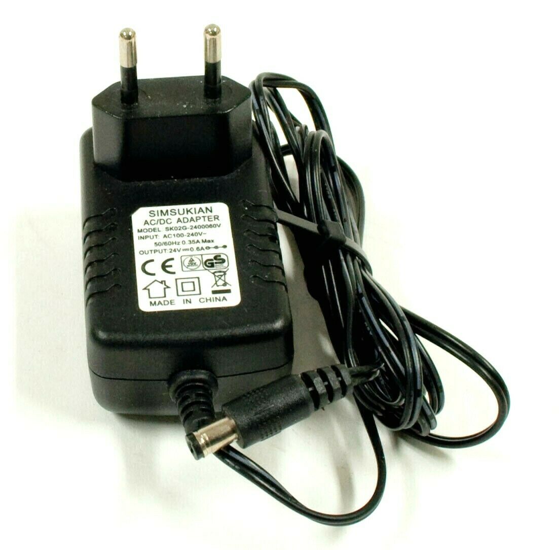 Simsukian SK02G-2400060V AC Adapter 12V 0.6A Charger Power Supply Europlug Simsukian SK02G-2400060V