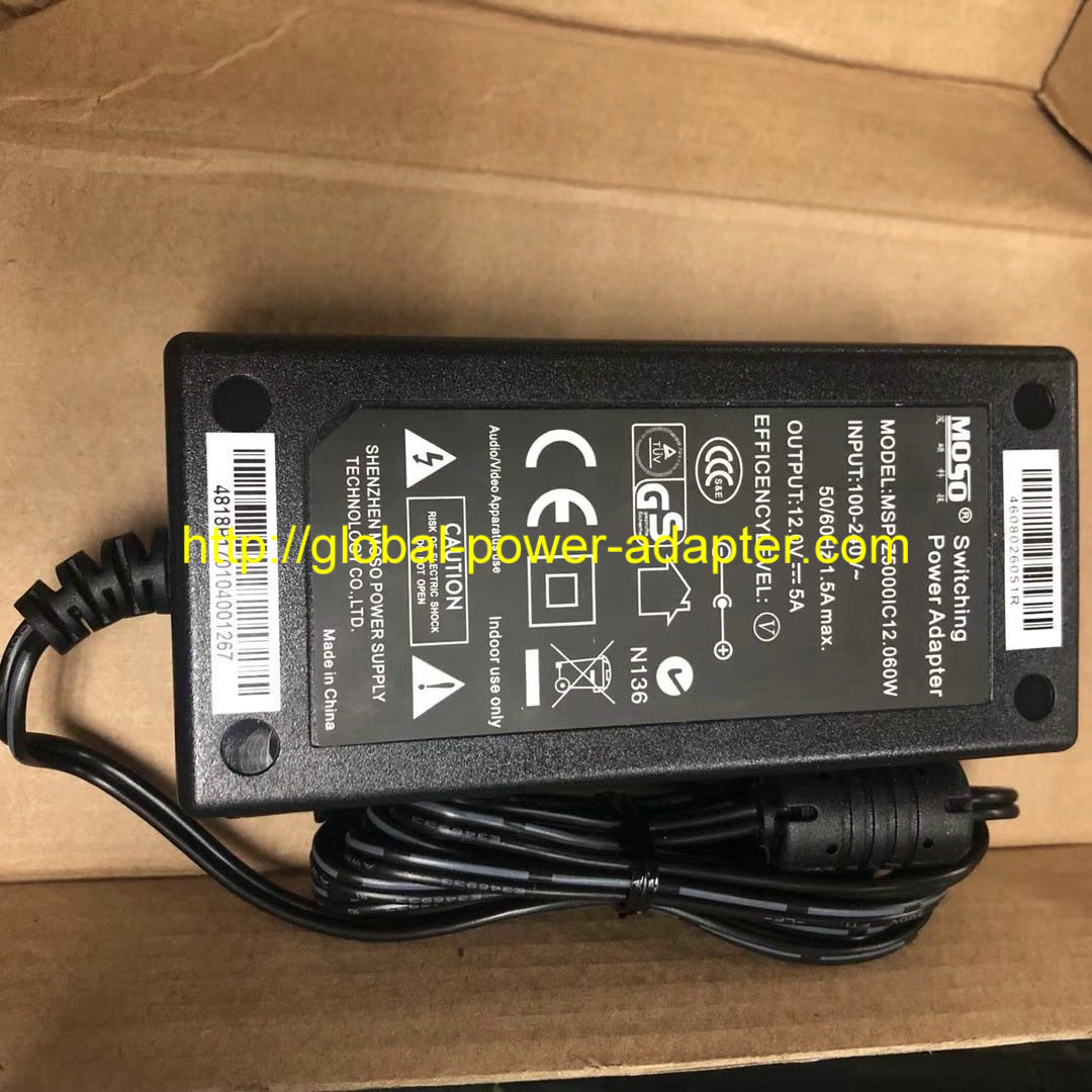 *Brand NEW*MOSO 12.0V 5A MSP-Z5000IC12.060W AC DC Adapter POWER SUPPLY