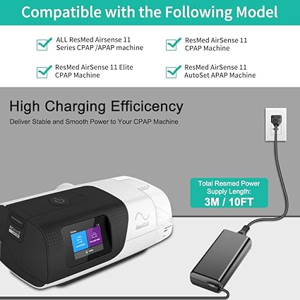 Replacement Resmed AirSense 11 Power Supply 24V 65W AC Adapter for All Resmed AirSense 11 CPAP Machi