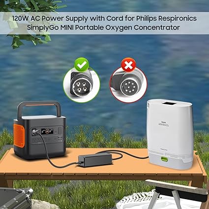 19V 4Pin Portable Oxygen Concentrator 1116819 DC Adapter Compatible with Philips Respironics SimplyG