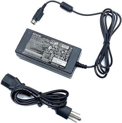 Genuine Epson AC Power Supply Adapter for Epson TM-T20 TM-T20II Printers, Bundle: AC Adapter, Power