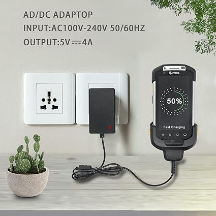 TC70 TC77 TC72 TC75 TC70X Scanner Charger Cable for Symbol Zebra PDA, 5V4A with 3.4ft Cable Android