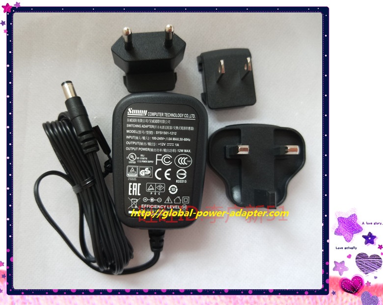 Brand NEW GENUINE Original Sunny SYS1561-1212 AC DC Adapter POWER SUPPLY - Click Image to Close