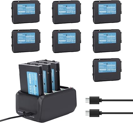 4-Slot TC77 Battery Charger Cradle for Zebra - Charging Station with 10-Pack TC77 Replacement Batter